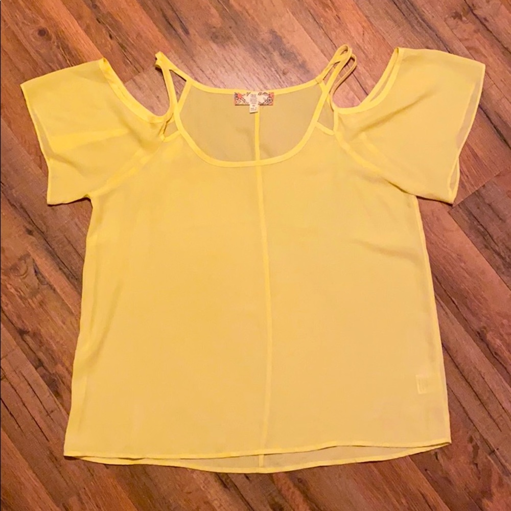 Peek-a-Boo shoulder top